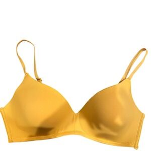 Yellow Wireless Bra Comfort Everyday T-Shirt Bra Adjustable Straps‎